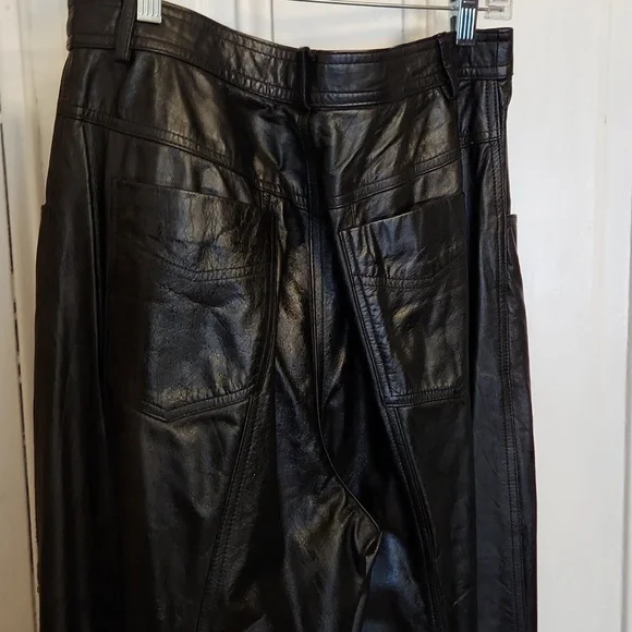 Black Leather Pants - Picture 3 of 7